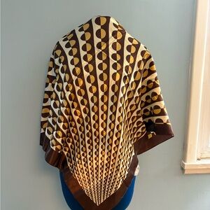 Geometric Patterned Silk Scarf